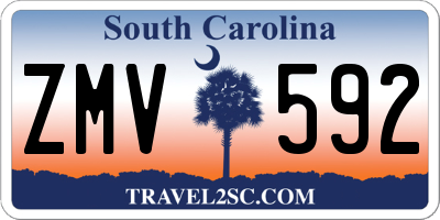 SC license plate ZMV592