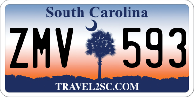 SC license plate ZMV593
