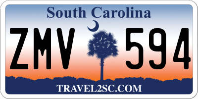 SC license plate ZMV594