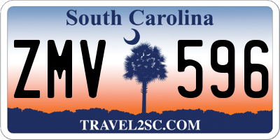 SC license plate ZMV596
