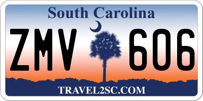 SC license plate ZMV606