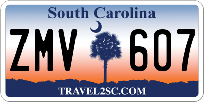 SC license plate ZMV607