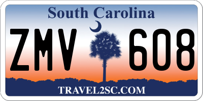 SC license plate ZMV608