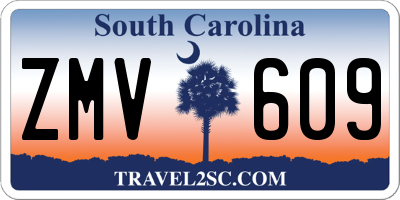 SC license plate ZMV609