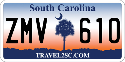 SC license plate ZMV610