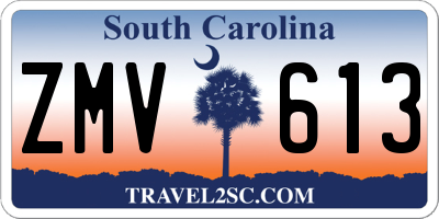 SC license plate ZMV613