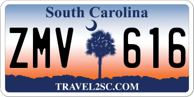 SC license plate ZMV616