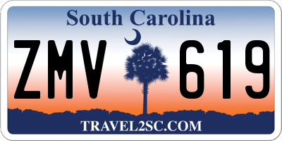 SC license plate ZMV619