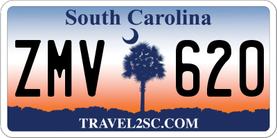 SC license plate ZMV620