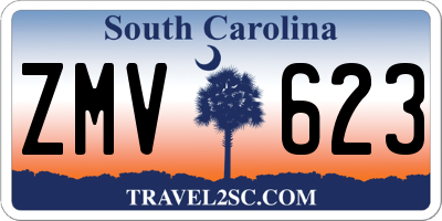 SC license plate ZMV623