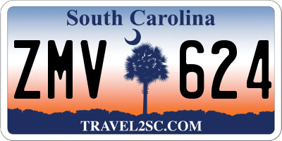SC license plate ZMV624