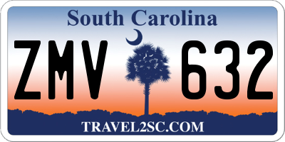 SC license plate ZMV632