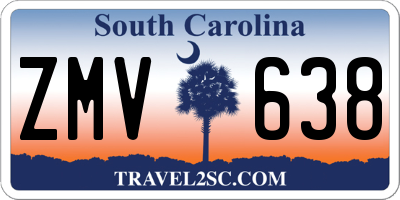SC license plate ZMV638