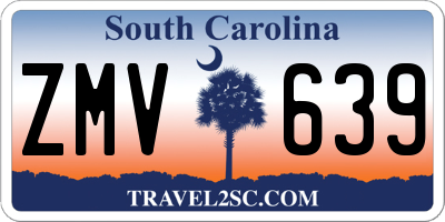 SC license plate ZMV639