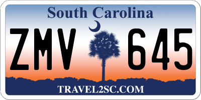 SC license plate ZMV645