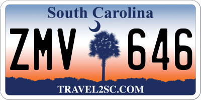 SC license plate ZMV646