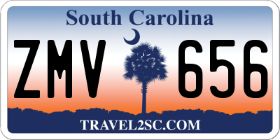 SC license plate ZMV656
