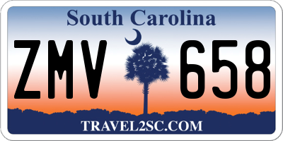 SC license plate ZMV658