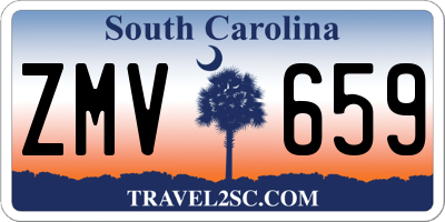 SC license plate ZMV659