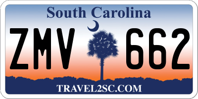 SC license plate ZMV662