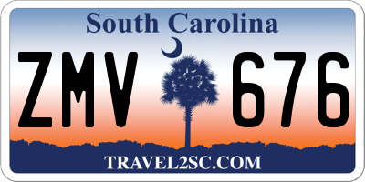 SC license plate ZMV676