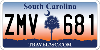SC license plate ZMV681