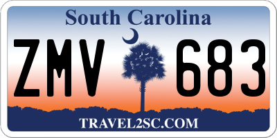 SC license plate ZMV683