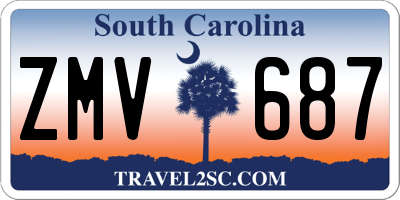 SC license plate ZMV687