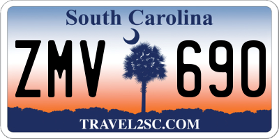 SC license plate ZMV690