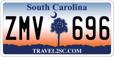 SC license plate ZMV696