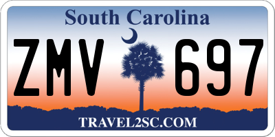 SC license plate ZMV697
