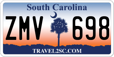 SC license plate ZMV698
