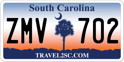 SC license plate ZMV702