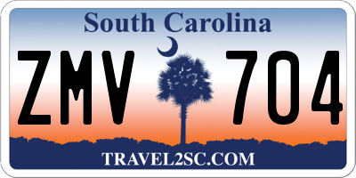SC license plate ZMV704