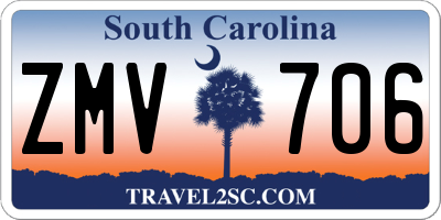 SC license plate ZMV706