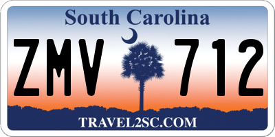 SC license plate ZMV712