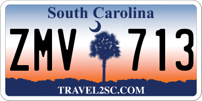 SC license plate ZMV713