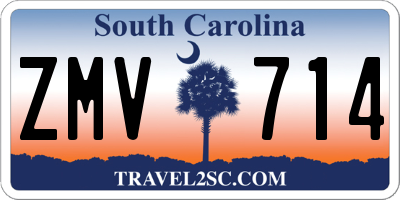 SC license plate ZMV714