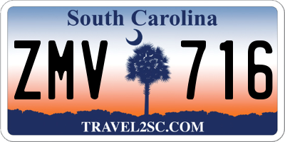 SC license plate ZMV716
