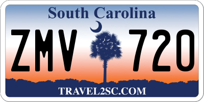 SC license plate ZMV720