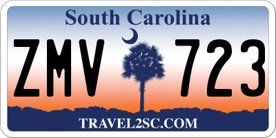 SC license plate ZMV723