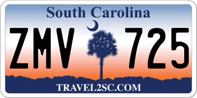 SC license plate ZMV725