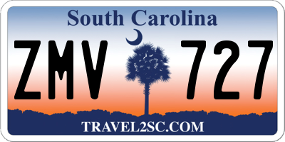 SC license plate ZMV727
