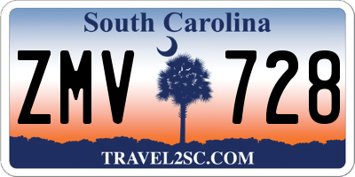 SC license plate ZMV728