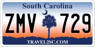 SC license plate ZMV729