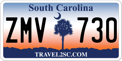 SC license plate ZMV730