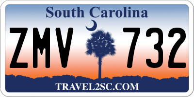 SC license plate ZMV732