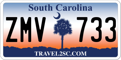 SC license plate ZMV733