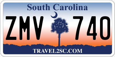 SC license plate ZMV740