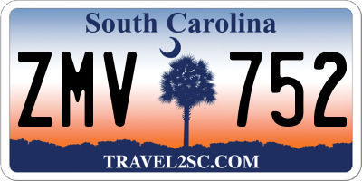 SC license plate ZMV752
